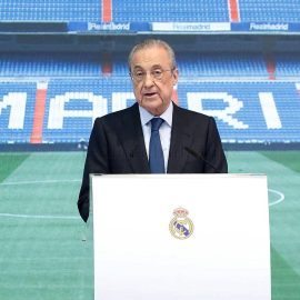 Real Madrid President Florentino Perez