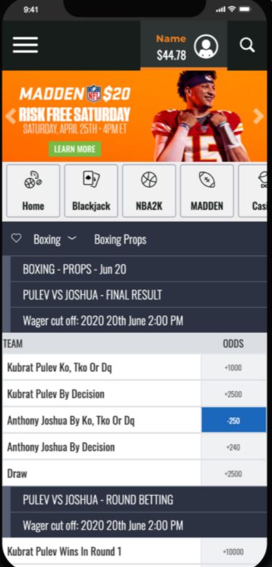 MyBookie Mobile Sportsbook