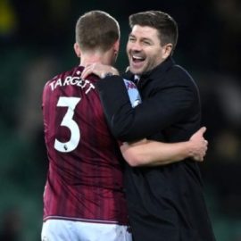Matt Targett Steven Gerrard scaled 1