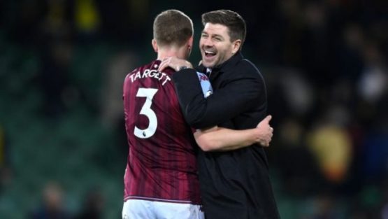 Matt Targett Steven Gerrard scaled 1