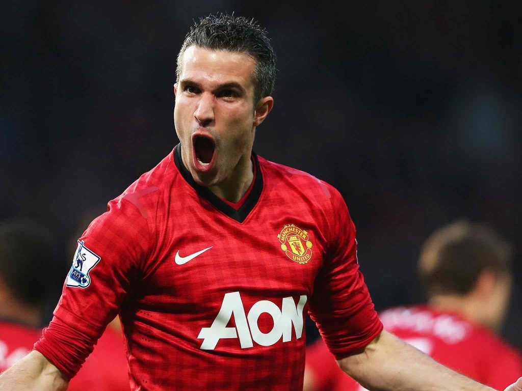 Robin van persie champion manchester united arsenal 5