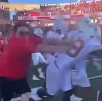 texas tech fan pushes ut player