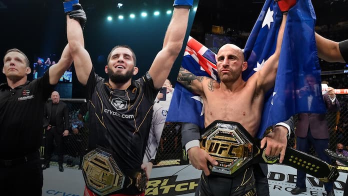 Volkanovski vs Makhachev Belts