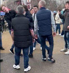 chelsea fan crowd brawl