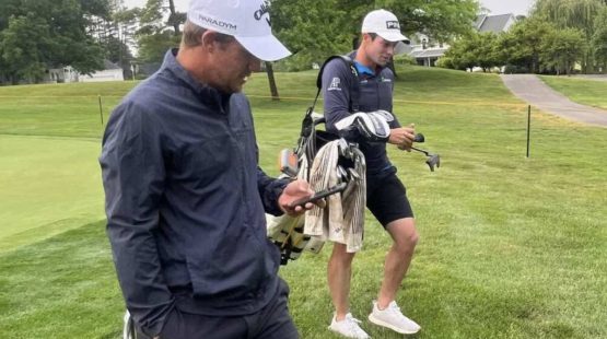 Viktor Hovland Caddies For College Teammate Zach Bauchou At US Open Qualifying