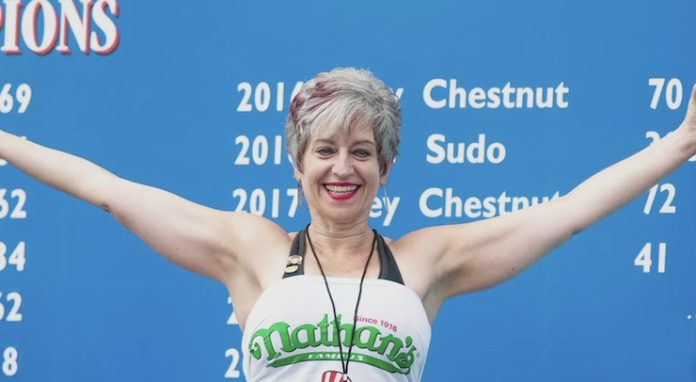Larell Marie Mele Nathans Hot Dog Eating Contest MLE