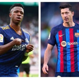 La Liga Superstars Vinicius Junior and Lewandowski
