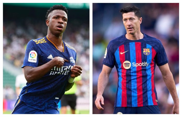 La Liga Superstars Vinicius Junior and Lewandowski
