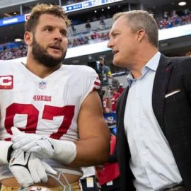 Nick Bosa and John Lynch 49ers pic