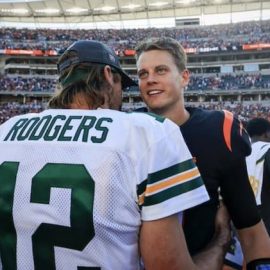 Joe Burrow and Aaron Rodgers pic