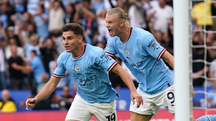 Manchester City Stars Erling Haaland And Julian Alvarez