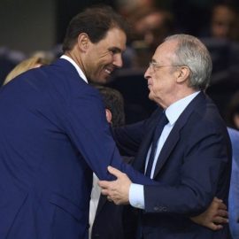 Rafael Nadal And Real Madrid President Florentino Perez