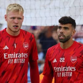 Arsenal Keepers Aaron Ramsdale And David Raya