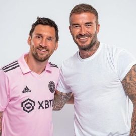 Lionel Messi And Inter Miami Owner David Beckham