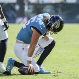 Trevor Lawrence Jaguars injured pic