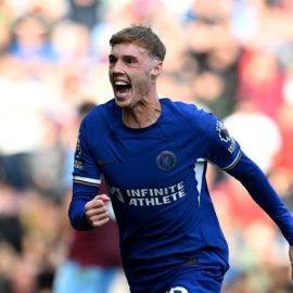 Chelsea Forward Cole Palmer Celebrating