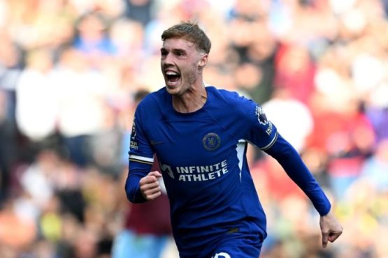 Chelsea Forward Cole Palmer Celebrating