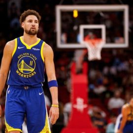 rsz klay thompson golden state warriors v houston rockets