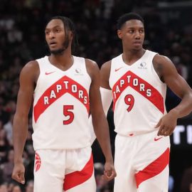 Immanuel Qucikley and R.J. Barrett Raptors pic