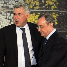 Carlo Ancelotti and Florentino Perez Real Madrid