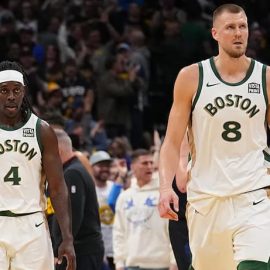 Kristaps Porzingis and Jrue Holiday pic