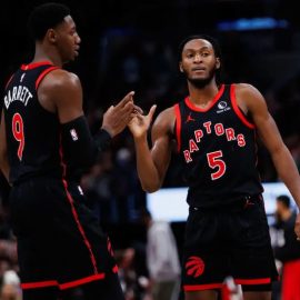 RJ Barrett and Immanuel Quickley Raptors pic